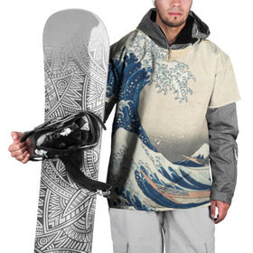 Накидка на куртку 3D с принтом Большая волна в Канагаве , 100% полиэстер |  | арт | большая волна | в канагаве | гравюра | искусство | канагава | кацусики хокусай | япония