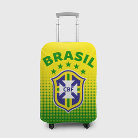 Чехол для чемодана 3D с принтом Бразилия , 86% полиэфир, 14% спандекс | двустороннее нанесение принта, прорези для ручек и колес | brasil | brazil | бразилия | бразильская сборная | сборная бразилии | сборная бразилии по футболу | сборные | форма | футбол | футбольные сборные | чемпиона | чемпионат мира