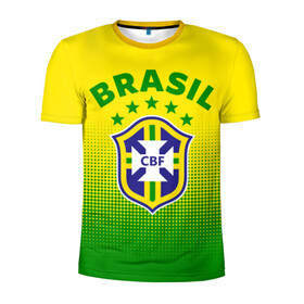 Мужская футболка 3D спортивная с принтом Бразилия , 100% полиэстер с улучшенными характеристиками | приталенный силуэт, круглая горловина, широкие плечи, сужается к линии бедра | brasil | brazil | бразилия | бразильская сборная | сборная бразилии | сборная бразилии по футболу | сборные | форма | футбол | футбольные сборные | чемпиона | чемпионат мира