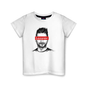 Детская футболка хлопок с принтом Сергей Лазарев , 100% хлопок | круглый вырез горловины, полуприлегающий силуэт, длина до линии бедер | 2019 | scream | евровидение | лазарев | певец | сережа