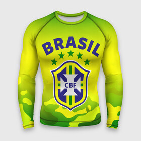 Мужской рашгард 3D с принтом Бразилия ,  |  | brasil | brazil | бразилия | бразильская сборная | сборная бразилии | сборная бразилии по футболу | сборные | форма | футбол | футбольные сборные | чемпиона | чемпионат мира