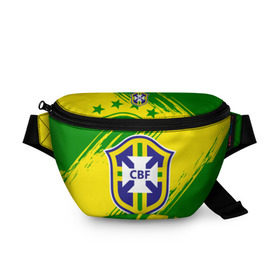 Поясная сумка 3D с принтом Бразилия , 100% полиэстер | плотная ткань, ремень с регулируемой длиной, внутри несколько карманов для мелочей, основное отделение и карман с обратной стороны сумки застегиваются на молнию | brasil | brazil | бразилия | бразильская сборная | сборная бразилии | сборная бразилии по футболу | сборные | форма | футбол | футбольные сборные | чемпиона | чемпионат мира