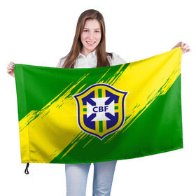 Флаг 3D с принтом Бразилия , 100% полиэстер | плотность ткани — 95 г/м2, размер — 67 х 109 см. Принт наносится с одной стороны | brasil | brazil | бразилия | бразильская сборная | сборная бразилии | сборная бразилии по футболу | сборные | форма | футбол | футбольные сборные | чемпиона | чемпионат мира