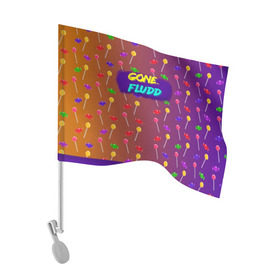 Флаг для автомобиля с принтом Gone.Fludd (art) 5 , 100% полиэстер | Размер: 30*21 см | fludd | gone | gone.fludd | mambl | rap | гон флад | кубик льда | мамбл | реп | сахарный человек