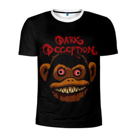Мужская футболка 3D спортивная с принтом Dark Deception 1 , 100% полиэстер с улучшенными характеристиками | приталенный силуэт, круглая горловина, широкие плечи, сужается к линии бедра | dark | dark deception | deception | five night | fnaf | game | horror | дарк десепшен | игра