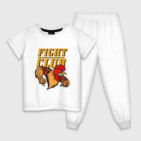 Детская пижама хлопок с принтом Fight Club , 100% хлопок |  брюки и футболка прямого кроя, без карманов, на брюках мягкая резинка на поясе и по низу штанин
 | box | boxing | bruce lee | champion | dragon | fight | fighter | judo | muay thai | team | tiger | ufc | али | боевые | боец | бой | бокс | боксер | борьба | брюс ли | воин | дзюдо | дракон | единоборства | искусство | карате | контакт | кулак | лев
