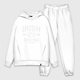 Мужской костюм хлопок OVERSIZE с принтом Irish Boxing ,  |  | box | boxing | bruce lee | champion | dragon | fight | fighter | judo | muay thai | team | tiger | ufc | али | боевые | бой | бокс | боксер | борьба | брюс ли | воин | дзюдо | дракон | единоборства | ирландия | искусство | карате | контакт | кулак