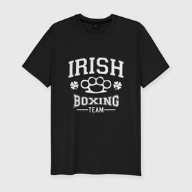 Мужская футболка премиум с принтом Irish Boxing , 92% хлопок, 8% лайкра | приталенный силуэт, круглый вырез ворота, длина до линии бедра, короткий рукав | box | boxing | bruce lee | champion | dragon | fight | fighter | judo | muay thai | team | tiger | ufc | али | боевые | бой | бокс | боксер | борьба | брюс ли | воин | дзюдо | дракон | единоборства | ирландия | искусство | карате | контакт | кулак