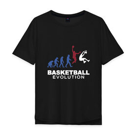 Мужская футболка хлопок Oversize с принтом Баскетбольная эволюция , 100% хлопок | свободный крой, круглый ворот, “спинка” длиннее передней части | and1 | basketball | coach | evolution | game | james | jordan | lebron | monkey | mvp | nba | player | slam dunk | sport | streetball | team | баскетбол | баскетболист | бросок | джеймс | джордан | игра | игрок | леброн | мяч | нба | обезьяна | 
