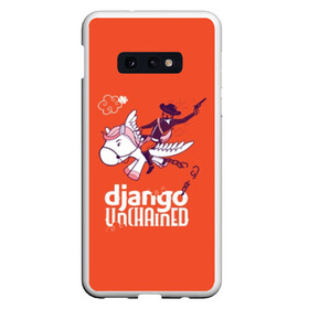 Чехол для Samsung S10E с принтом Django on a pony , Силикон | Область печати: задняя сторона чехла, без боковых панелей | Тематика изображения на принте: dicaprio | django | film | movie | pony | tarantino | джанго | джанго освобожденный | ди каприо | дикаприо | квентин | кино | тарантино | фильмы