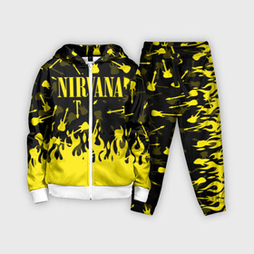 Детский костюм 3D с принтом NIRVANA ,  |  | like nirvana | nirvana | nirvana smells | nirvana spirit | nirvana teen | teen spirit | курт кобейн | нирвана | нирвана like. | нирвана smells