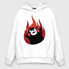 Мужское худи Oversize хлопок с принтом Kumamon , френч-терри — 70% хлопок, 30% полиэстер. Мягкий теплый начес внутри —100% хлопок | боковые карманы, эластичные манжеты и нижняя кромка, капюшон на магнитной кнопке | Тематика изображения на принте: fire | for | glory | hell | japan | of course | ofc | satan | the | иероглифы | кумамон | медведь | огонь | пожар | япония