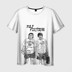 Мужская футболка 3D с принтом Pulp Fiction , 100% полиэфир | прямой крой, круглый вырез горловины, длина до линии бедер | Тематика изображения на принте: кино | криминальное чтиво | тарантино | фильмы | чтиво