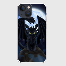 Чехол для iPhone 13 mini с принтом ночная фурия ,  |  | how to train your dragon | night fury | беззубик | дракон | как приручить дракона | ночная фурия