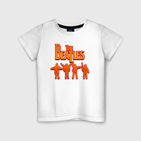 Детская футболка хлопок с принтом The Beatles  , 100% хлопок | круглый вырез горловины, полуприлегающий силуэт, длина до линии бедер | битлз | британская | группа | джон леннон | джордж харрисон | ливерпуль | пол маккартни | ринго старр | рок