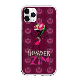 Чехол для iPhone 11 Pro Max матовый с принтом Захватчик Зим (1) , Силикон |  | invader | invader zim | zim | захват | захватчик зим | зим | мультфильм | нло | пришелец