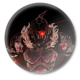 Значок с принтом Goblin Slayer 1 ,  металл | круглая форма, металлическая застежка в виде булавки | anime | goblin | goblin slayer | manga | slayer | аниме | гоблин | манга | рыцарь