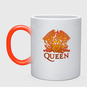 Кружка хамелеон с принтом Queen , керамика | меняет цвет при нагревании, емкость 330 мл | queen | богемская рапсодия | брайан мэи | британская | группа | королева | роджер тейлор | рок | фредди меркьюри