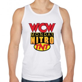Мужская майка хлопок с принтом WCW Monday Night Nitro , 100% хлопок |  | nitro | wcw | wrestling | рестлинг