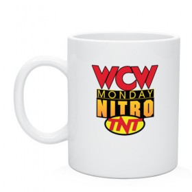 Кружка с принтом WCW Monday Night Nitro , керамика | объем — 330 мл, диаметр — 80 мм. Принт наносится на бока кружки, можно сделать два разных изображения | nitro | wcw | wrestling | рестлинг