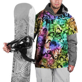 Накидка на куртку 3D с принтом Радуга ахегао , 100% полиэстер |  | Тематика изображения на принте: ahegao | anime | manga | аниме | ахегао | коллаж | манга | паттрен | цвет