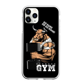 Чехол для iPhone 11 Pro матовый с принтом Go heavy or go home , Силикон |  | angry | animal | bull | cool | fitness | heavy | home | logo | sport | team | wild | атлет | большая | бык | вес | гимнастика | девиз | дикий | домой | животное | знак | зубы | иди | кольцо | крутой | культурист | лозунг | надпись