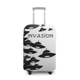 Чехол для чемодана 3D с принтом Вторжение , 86% полиэфир, 14% спандекс | двустороннее нанесение принта, прорези для ручек и колес | invasion | ufo | вторжение | инопланетянин | летающая тарелка | нло | пришельцы