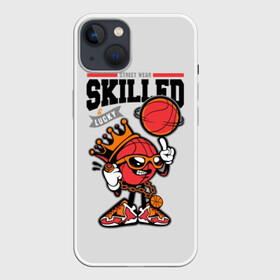 Чехол для iPhone 13 с принтом Skilled and lucky ,  |  | ball | basketball | black | clo | cool | crown | finger | gold | lucky | ring | sneakers | street | teenager | text | white | баскетбол | баскетболист | большая | кольцо | корона | кроссовки | крутой | мяч | надпись | опытный | очки | перчатки |