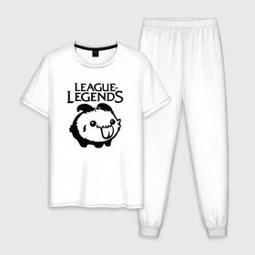 Мужская пижама хлопок с принтом League of Legends , 100% хлопок | брюки и футболка прямого кроя, без карманов, на брюках мягкая резинка на поясе и по низу штанин
 | league of legends | lol | азир | акали | алистар | амуму | анивия | ари | атрокс | воин | вуконг | гарен | лига легенд | лига оф легенд | лол | маг | поддержка | стрелок | танк