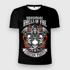 Мужская футболка 3D спортивная с принтом Whells of fire , 100% полиэстер с улучшенными характеристиками | приталенный силуэт, круглая горловина, широкие плечи, сужается к линии бедра | biker | death | emblem | fire | flame | hel | knife | logo | motorcycle | retro | sign | skeleton | skull | slogan | vintage | байкер | винтаж | девиз | детали | знак | каска | логотип | лозунг | мотоцикл | мотоциклист | надпись | нестандартные | нож | ог