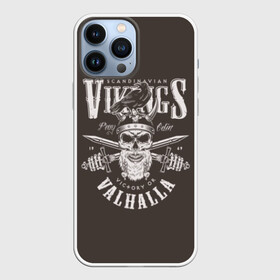 Чехол для iPhone 13 Pro Max с принтом Vikings ,  |  | Тематика изображения на принте: beard | bird | black | crow | death | emblem | evil | logo | mustache | retro | sign | skull | symbol | vikings | vintage | warriors | weapon | агрессия | борода | викинги | воины | ворона | зло | знак | кос | логотип | мечи | надпись | оружие | птица | р