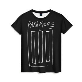 Женская футболка 3D с принтом Paramore , 100% полиэфир ( синтетическое хлопкоподобное полотно) | прямой крой, круглый вырез горловины, длина до линии бедер | 