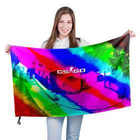 Флаг 3D с принтом DUST2 Colors cs go , 100% полиэстер | плотность ткани — 95 г/м2, размер — 67 х 109 см. Принт наносится с одной стороны | 