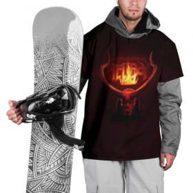 Накидка на куртку 3D с принтом Hellboy Aquarell , 100% полиэстер |  | art | hell boy | hellboy | арт | хел бой | хелл бой | хеллбой | хэлл бой | хэллбой