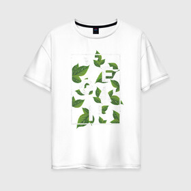 Женская футболка хлопок Oversize с принтом Vegan , 100% хлопок | свободный крой, круглый ворот, спущенный рукав, длина до линии бедер
 | веган | веганство | вегетарианец | вегетарианство | еда | защита | зеленый | земля | листья | мир | охрана | позиция | природа
