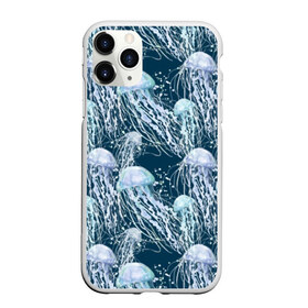 Чехол для iPhone 11 Pro матовый с принтом Медузы , Силикон |  | bubbles | cant | depth | dome | float | flock | jellyfish | long | mirror | sea | shimmer | tails | transparent | water | вода | глубина | длинные | зеркальное | косяк | купол | медузы | мерцание | море | плывут | прозрачные | пузыри | стая | хвосты