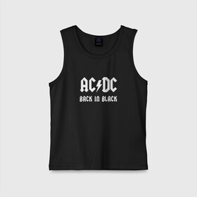 Детская майка хлопок с принтом AC DC back in black ,  |  | ac dc | acdc | back in black