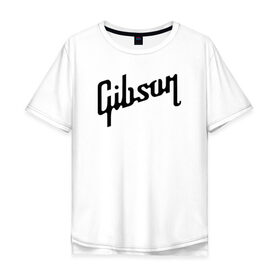 Мужская футболка хлопок Oversize с принтом Gibson , 100% хлопок | свободный крой, круглый ворот, “спинка” длиннее передней части | gibson | гибсон