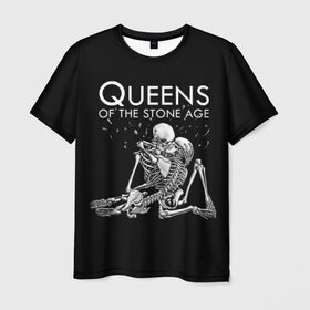 Мужская футболка 3D с принтом Queens of the Stone Age , 100% полиэфир | прямой крой, круглый вырез горловины, длина до линии бедер | josh homme | metal | qotsa | queens of the stone age | rock | группы | метал | музыка | рок