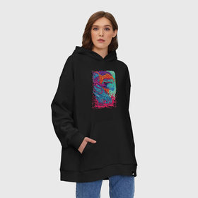 Худи SuperOversize хлопок с принтом Hyper Beast , 70% хлопок, 30% полиэстер, мягкий начес внутри | карман-кенгуру, эластичная резинка на манжетах и по нижней кромке, двухслойный капюшон
 | action | blood | cs go | dragon | shooter | skins | аниме | дракон | игра | когти | контр страйк | краска | красочный | кровь | оружие | скин | скины | страшный | стрельба | турнир | фэнтази | фэнтези | шутер | экшен | язык