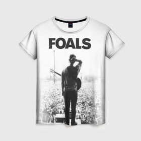 Женская футболка 3D с принтом Foals , 100% полиэфир ( синтетическое хлопкоподобное полотно) | прямой крой, круглый вырез горловины, длина до линии бедер | foals | yannis philippakis | группы | дэнс панк | инди | мат рок | музыка | рок | фоалз | яннис филиппакис