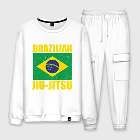 Мужской костюм хлопок с принтом Brazilian Jiu Jitsu , 100% хлопок | на свитшоте круглая горловина, мягкая резинка по низу. Брюки заужены к низу, на них два вида карманов: два “обычных” по бокам и два объемных, с клапанами, расположенные ниже линии бедра. Брюки с мягкой трикотажной резинкой на поясе и по низу штанин. В поясе для дополнительного комфорта — широкие завязки | Тематика изображения на принте: box | boxing | bruce lee | champion | dragon | fight | fighter | judo | muay thai | team | tiger | ufc | али | боевые | боец | бой | бокс | боксер | борьба | брюс ли | воин | дзюдо | дракон | единоборства | искусство | карате | контакт | кулак | лев