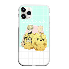 Чехол для iPhone 11 Pro матовый с принтом Genos adn Saitama , Силикон |  | anime | hero | man | ok | ok hero | one | one punch | punch | superhero | аниме | ванпанч | ванпачмен | генос | один удар | сайтама | супергерой