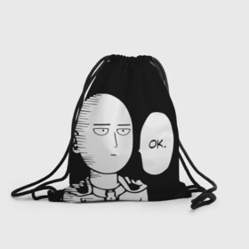 Рюкзак-мешок 3D с принтом One Punch Man , 100% полиэстер | плотность ткани — 200 г/м2, размер — 35 х 45 см; лямки — толстые шнурки, застежка на шнуровке, без карманов и подкладки | one punch man | onepunchman | oppai | аниме | ван панч мен | ванпанчмен | манга | сайтама | супергерои | человек один удар