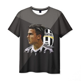 Мужская футболка 3D с принтом Paulo Dybala , 100% полиэфир | прямой крой, круглый вырез горловины, длина до линии бедер | juventus | paulo dybala | аргентинец | лицо | нападающий | пауло дибало | фото | футбол | футболист | ювентус