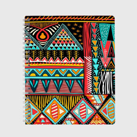Тетрадь с принтом Африканский стиль , 100% бумага | 48 листов, плотность листов — 60 г/м2, плотность картонной обложки — 250 г/м2. Листы скреплены сбоку удобной пружинной спиралью. Уголки страниц и обложки скругленные. Цвет линий — светло-серый
 | Тематика изображения на принте: africa | african | pattern | style | trend | африка | африканский стиль | геометрия | мода | орнамент | паттерн | стиль | тренд