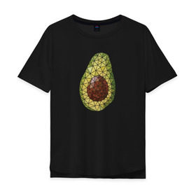 Мужская футболка хлопок Oversize с принтом Авокадо , 100% хлопок | свободный крой, круглый ворот, “спинка” длиннее передней части | вкусняшка | графика | жиры | зож | косточка | мозаика | овощ | паззл | пазл | плод | пп | правильное питание | фитоняшка | фрагменты | фрукт