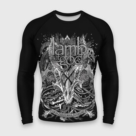 Мужской рашгард 3D с принтом Lamb of God ,  |  | Тематика изображения на принте: death metal | lamb of god | log | грув метал | группы | метал | музыка | рок | трэш