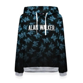 Женская толстовка 3D с принтом ALAN WALKER , 100% полиэстер  | двухслойный капюшон со шнурком для регулировки, мягкие манжеты на рукавах и по низу толстовки, спереди карман-кенгуру с мягким внутренним слоем. | alan walker | alan walker alone. | alan walker faded | alan walker feat | alan walker lonely | алан волкер