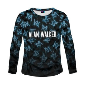 Женский лонгслив 3D с принтом ALAN WALKER , 100% полиэстер | длинные рукава, круглый вырез горловины, полуприлегающий силуэт | alan walker | alan walker alone. | alan walker faded | alan walker feat | alan walker lonely | алан волкер